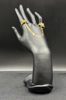 دبل خاتم وردة ذهب صافي عيار 21 وزن من 4.7 الى 4.8...