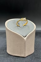 خاتم جنزير ذهب تصميم الماس عيار 21 وزن 2.3 جرام