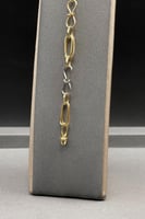 اسوارة مستطيل ذهب صافي ملون عيار 18 وزن 3.5 جرام