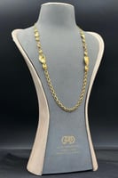 عقد ذهب تصميم الماس عيار 21 وزن 13.8 جرام