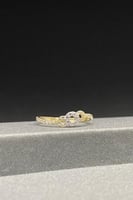 اسوارة مع خاتم ذهب تصميم دائرة الالماسي