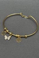 اسوارة اطفال فراشة ذهب تصميم الماس عيار 18 وزن 5.6...