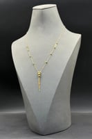 عقد مستطيل مع كور ذهب صافي عيار 21 وزن من 1.2 الى...