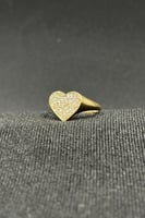 خاتم قلب ذهب تصميم الماس عيار 18 وزن من 1.7 الى 1....