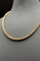 عقد مع اسوارة ذهب صافي ايطالي عيار 18 وزن 31.9 جرا...