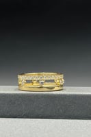 دبلة ذهب تصميم الماس عيار 18 وزن 5.9 جرام