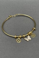 اسوارة اطفال فراشة ذهب تصميم الماس عيار 18 وزن 5.6...