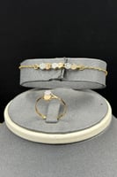 طقم ثلاث ادور ذهب صافي عيار 21 وزن 13.3 جرام