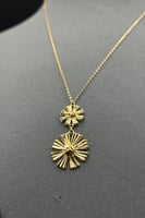 عقد رموش ذهب نازل ثنائي عيار 21 متعدد الاوان وزن م...