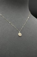 عقد دائرة ذهب تصميم الماس