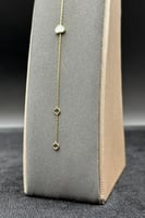 اسوارة قلوب ذهب مع صدف ابيض عيار 18 وزن 1.25 جرام