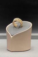 خاتم كور ثلاثة اشواط ذهب صافي ايطالي عيار 18 وزن 5...