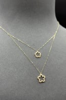 عقد دورين نجمة ذهب تصميم الماس عيار 18 وزن 0.9 جرا...