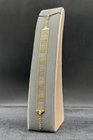 إسوارة سلم ذهب صافي ملون عيار 18 فخامة ألين وزن 9....