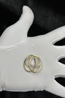 حلق دوائر ذهب صافي ايطالي عيار 18 وزن 2.7 جرام