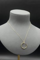 عقد مسمار ذهب تصميم الماس