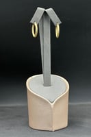 حلق دائري ذهب صافي ايطالي عيار 18 وزن 1.8 جرام