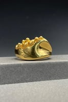 خاتم ذهب صافي عيار 21 وزن 4.2 جرام