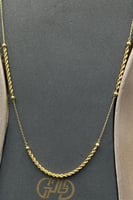 شال مجدول ذهب صافي عيار 21 وزن 3.8 الى 3.9 جرام