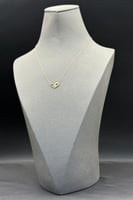 عقد قلب ذهب تصميم الماس عيار 18 وزن 0.7 جرام