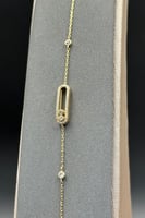 اسوارة مستطيل ذهب تصميم الماس عيار 18 وزن 3.4 جرام