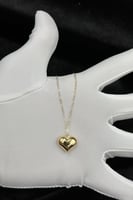 عقد قلب ذهب صافي ايطالي عيار 18 وزن 1.5 جرام