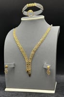 طقم مستطيل ذهب صافي عيار 21 وزن 13.8 جرام