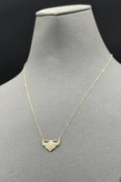 عقد ذهب تصميم الماس عيار 18 وزن 0.8 جرام