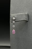 طقم ذهب ابيض تصميم الماس عيار 18 وزن 10 جرام