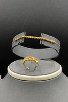 طقم كور دورين ذهب صافي عيار 21 وزن 10.2 جرام