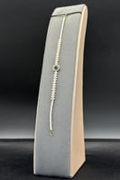 اسوارة لؤلؤ مع ذهب فص ملون عيار 18 وزن 0.8 جرام