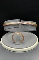 طقم قماش ذهب صافي ايطالي عيار 18 وزن 9.9 جرام