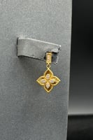 طقم زهرة ذهب تصميم الماس عيار 21 وزن 14 جرام