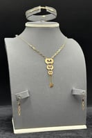 طقم ذهب صافي عيار 21 وزن من 2.6 الى 2.8 جرام