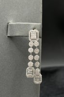 طقم شبكة ذهب أبيض عيار 18 سلاسة الكريستال وزن 22.3...