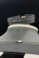 طقم زهرة ذهب تصميم الماس عيار 18 وزن 12.9 جرام