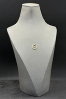 عقد ذهب تصميم الماس عيار 18 وزن 1 جرام