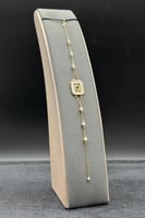 اسوارة اشناف ذهب مع لؤلؤ عيار 18 وزن 2.3 جرام