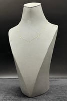 شوكر مستطيل صغير ذهب تصميم الماس عيار 18 وزن 0.6 ج...