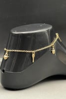 خلخال مفتاح وقلب ذهب صافي عيار 18 وزن 4.4 جرام