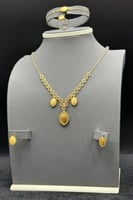 طقم دمعة ذهب صافي عيار 21 وزن 11.1 جرام