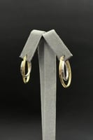 حلق دوائر ذهب صافي ايطالي عيار 18 وزن 2.7 جرام