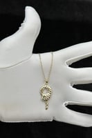 عقد الثعبان ذهب مع صدف اخضر عيار 18 وزن 3 جرام