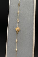 اسوارة وردة مع فص ذهب تصميم الماس عيار 21 وزن 1.13...