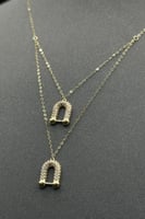 عقد دورين ذهب تصميم الماس عيار 18 وزن من 1.3 الى 1...