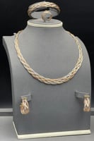 طقم قماش ذهب صافي ايطالي عيار 18 وزن 16.6 جرام