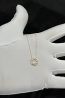 عقد ذهب تصميم الماس عيار 18 وزن من 0.7 الى 0.8 جرا...