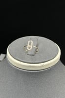 طقم اطفال مستطيل ذهب تصميم الماس عيار 18 وزن 1.6 ج...