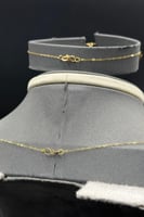 طقم قلب ذهب صافي عيار 21 وزن 1.4 جرام