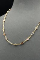 عقد قماش ذهب تصميم الماس عيار 18 وزن 2 جرام